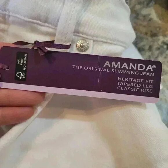 Gloria Vanderbilt Women's Amanda White Cotton/Spandex Jeans NEW - Picture 11 of 11